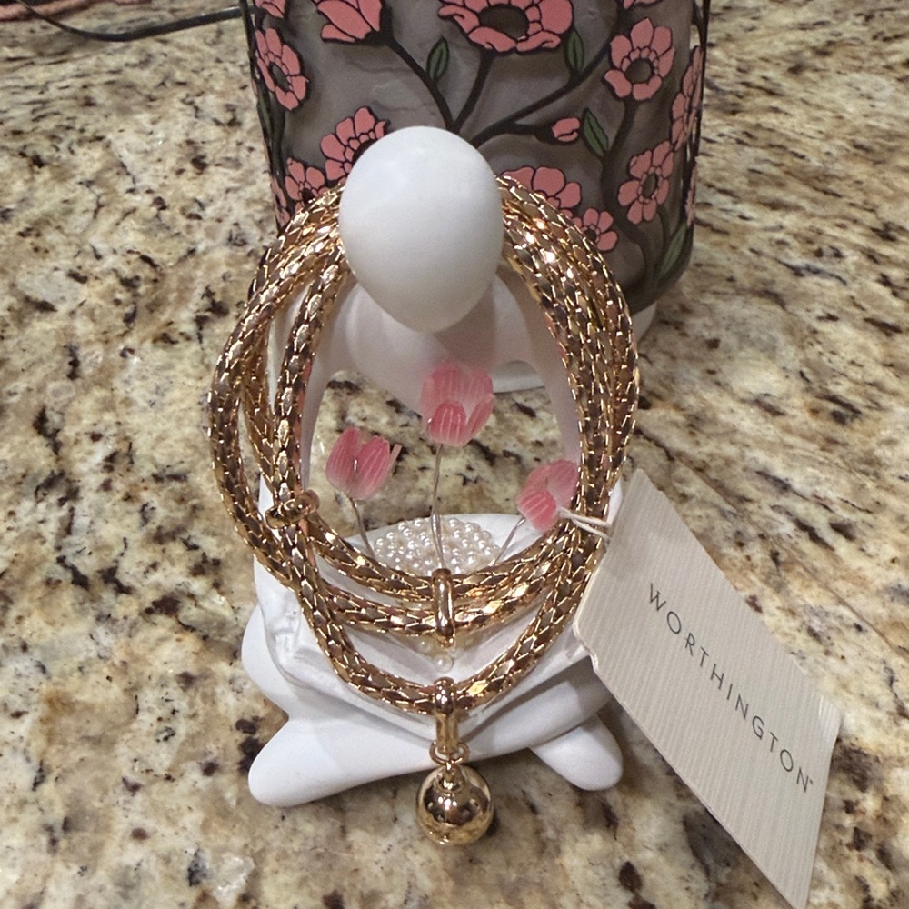 NWT Triple Bracelet With Sphere Charm